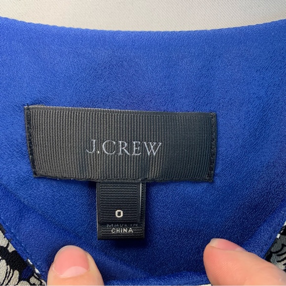 J. Crew Navy Floral Spaghetti Strap Swing Dress, size 0 - Picture 3 of 13